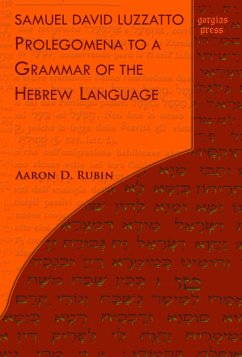 Samuel David Luzzatto: Prolegomena to a Grammar of the Hebrew Language (eBook, PDF)