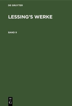 G. E. Lessing: Lessing's Werke. Band 9 (eBook, PDF) Cover G. E. Lessing: Lessing's Werke. Band 9 (eBook, PDF)