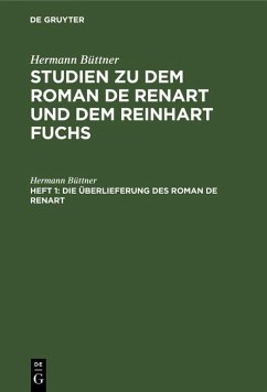 Cover Die Überlieferung des Roman de Renart (eBook, PDF)