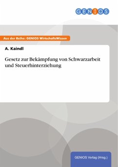 Cover Gesetz zur Bekämpfung von Schwarzarbeit und Steuerhinterziehung (eBook, PDF)