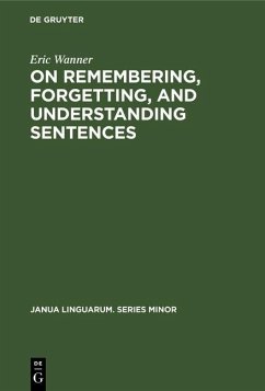 Cover On remembering, forgetting, and understanding sentences (eBook, PDF)