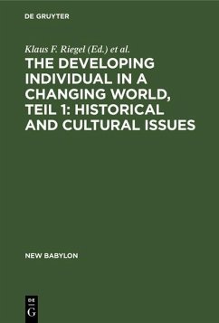 Cover The developing individual in a changing world, Teil 1: Historical and cultural issues (eBook, PDF)