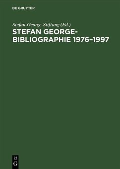 Cover Stefan George-Bibliographie 1976-1997 (eBook, PDF)