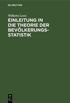Cover Einleitung in die Theorie der Bevölkerungsstatistik (eBook, PDF)