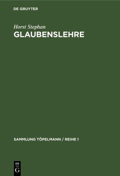 Glaubenslehre (eBook, PDF) - Stephan, Horst