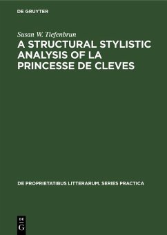 Cover A structural stylistic analysis of La princesse de Cleves (eBook, PDF)