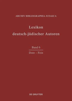 Lexikon deutsch-jüdischer Autoren 6. Dore - Fein (eBook, PDF)