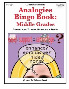 Analogies Bingo Book: Middle Grades: Complete Bingo Game In A Book - Stark, Rebecca