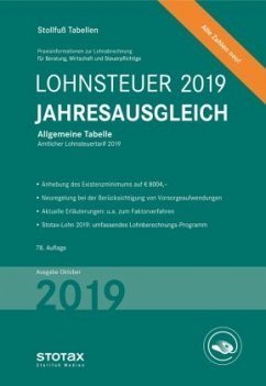 Cover Tabelle, Lohnsteuer Jahresausgleich 2019, m. DVD-ROM / Stollfuß Tabellen