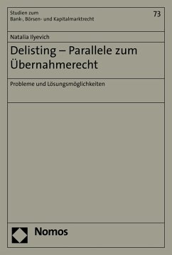 Delisting - Parallele zum Übernahmerecht (eBook, PDF) - Ilyevich, Natalia