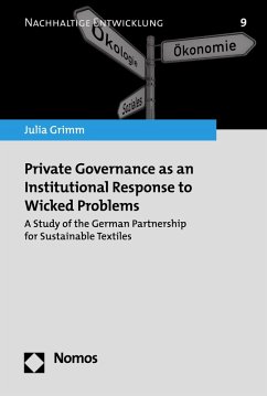 Cover Private Governance as an Institutional Response to Wicked Problems (eBook, PDF)