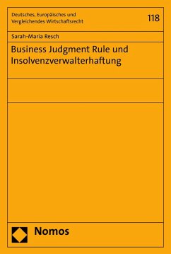 Cover Business Judgment Rule und Insolvenzverwalterhaftung (eBook, PDF)