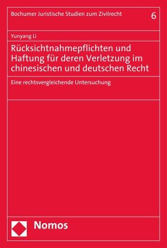 Rücksichtnahmepflichten und Haftung für deren Verletzung im chinesischen und deutschen Recht (eBook, PDF) - Li, Yunyang