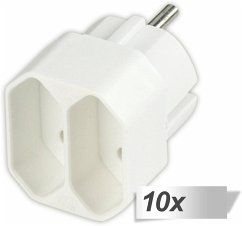 Cover 10x REV Euro-Doppelstecker weiß