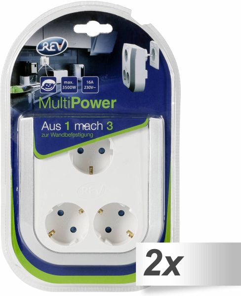 2x REV MultiPower 3-fach Steckdosenerweiterung - Portofrei bei
