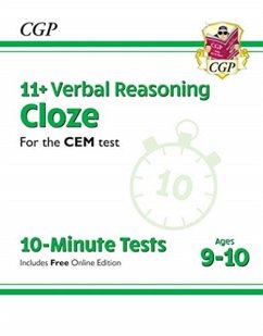 11+ CEM 10-Minute Tests: Verbal Reasoning Cloze - Ages 9-10 (with Online Edition) - CGP Books