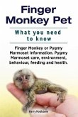 Finger Monkey Pet. WHAT YOU NEED TO KNOW. Finger Monkey or Pygmy Marmoset Information. Pygmy Marmoset care, environment, behaviour, feeding and health.