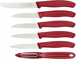 Victorinox Swiss Classic Gemüsemesser-Set 6 tlg. rot