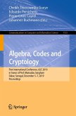Algebra, Codes and Cryptology Algebra, Codes and Cryptology