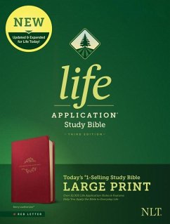 NLT Life Application Study Bible, Third Edition, Large Print (Red Letter, Leatherlike, Berry)