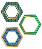 One World Hexagons with Gold Foil Cut-Outs