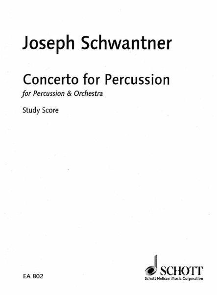 Konzert für Percussion (1 Spieler) und Orchester Studienpartitur