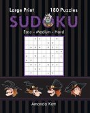 Large Print Sudoku Book 2 - Halloween Edition: 180 Easy to Hard Puzzles