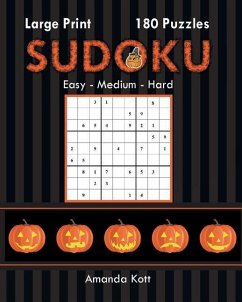 Large Print Sudoku Book 1 - Halloween Edition: 180 Easy to Hard Puzzles - Kott, Amanda