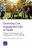 Examining Civic Engagement Links to Health: Findings from the Literature and Implications for a Culture of Health