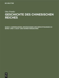 Anmerkungen, Ergänzungen und Berichtigungen zu Band I und II. Sach- und Namen-Verzeichnis - Franke, Otto