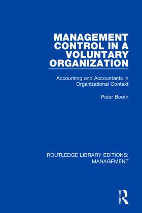 Management Control in a Voluntary Organization Management Control in a Voluntary Organization