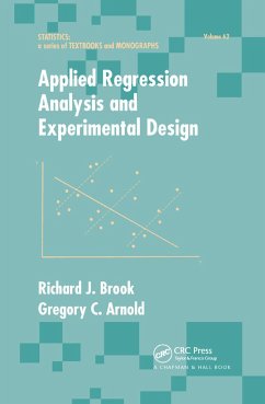 Applied Regression Analysis and Experimental Design - Brook, Richard J; Arnold, Gregory C