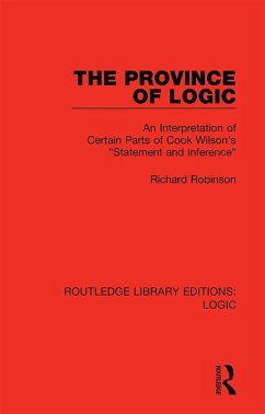 The Province of Logic (eBook, PDF) - Robinson, Richard