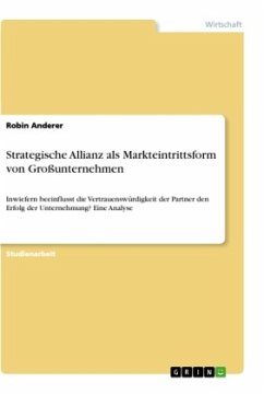 Strategische Allianz als Markteintrittsform von Großunternehmen - Anderer, Robin