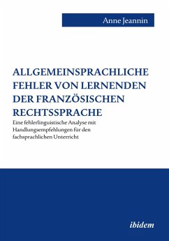 Cover Allgemeinsprachliche Fehler von Lernenden der französischen Rechtssprache (eBook, PDF)