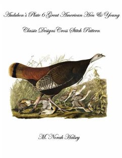 Audubon's Plate 6 Great American Hen & Young: Classic Designs Cross Stitch Pattern - Halsey, M. Norah