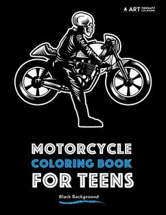 Motorcycle Coloring Book For Teens - Art Therapy Coloring