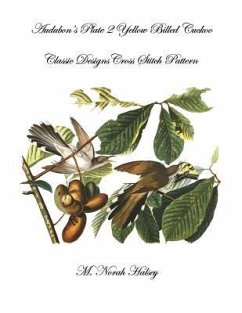 Audubon's Plate 2 Yellow Billed Cuckoo: Classic Designs Cross Stitch Pattern - Halsey, M. Norah