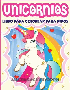 Unicornios Libro Para Colorear Para Niños Edades 4-8 - Press, Amazing Activity