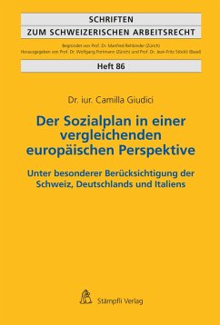 Der Sozialplan in einer vergleichenden europäischen Perspektive (eBook, PDF) - Giudici, Camilla