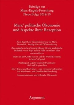 Marx' politische Ökonomie und Aspekte ihrer Rezeption