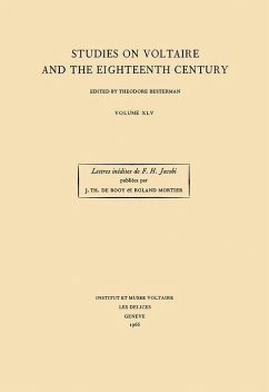 Les Années de Formation de F. H. Jacobi - de Booy, J Th; Mortier, Roland