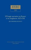 L'Utopie narrative en France et en Angleterre 1675-1761
