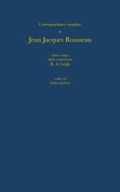 Complete Correspondence: Index General V. 52 - Rousseau, Jean-Jacques