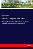 Preston's Complete Time Table