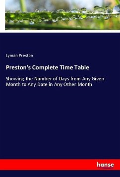 Preston's Complete Time Table - Preston, Lyman