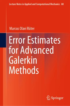 Error Estimates for Advanced Galerkin Methods (eBook, PDF) - Rüter, Marcus Olavi