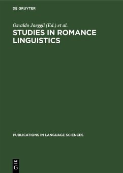 Cover Studies in Romance Linguistics (eBook, PDF)