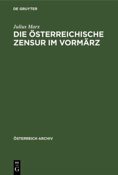 Cover Die österreichische Zensur im Vormärz (eBook, PDF)