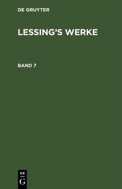 Cover G. E. Lessing: Lessing's Werke. Band 7 (eBook, PDF)